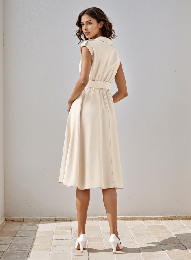 ايكونيك فستان قميص أيقوني بحزام - Image 3