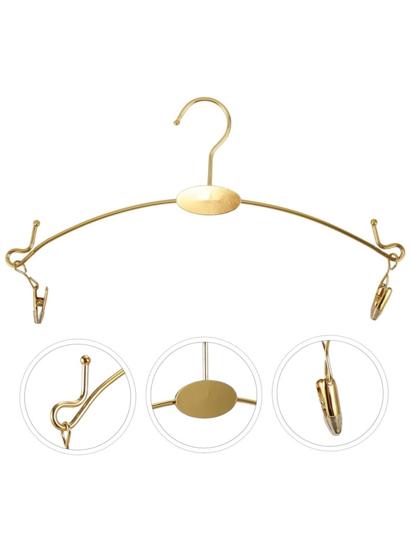 ORTUK 10pcs Clip Hanger Space Saving Bra Hanger, Non Slip Hanging Sport Bras Holder, Underwear Hanger for Lingerie Shop Display, Metal Clothes Hanger Clips Ties Swimsuit Strappy Dress Closet Organizers 29cm - Image 2