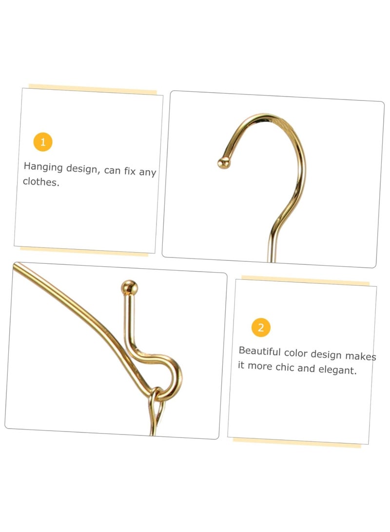 ORTUK 10pcs Clip Hanger Space Saving Bra Hanger, Non Slip Hanging Sport Bras Holder, Underwear Hanger for Lingerie Shop Display, Metal Clothes Hanger Clips Ties Swimsuit Strappy Dress Closet Organizers 29cm - Image 4