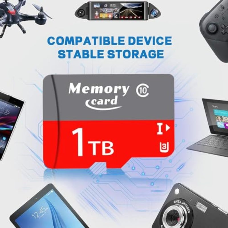 تستخدم الكاميرات والطائرات بدون طيار بطاقة MicroSDXC UHS-I U3 بسعة 1024 جيجابايت باللون الأسود مع سرعة قراءة 100 ميجابايت/ثانية وسرعات كتابة 90 ميجابايت/ثانية لدقة Full HD 4K UHD - Image 4