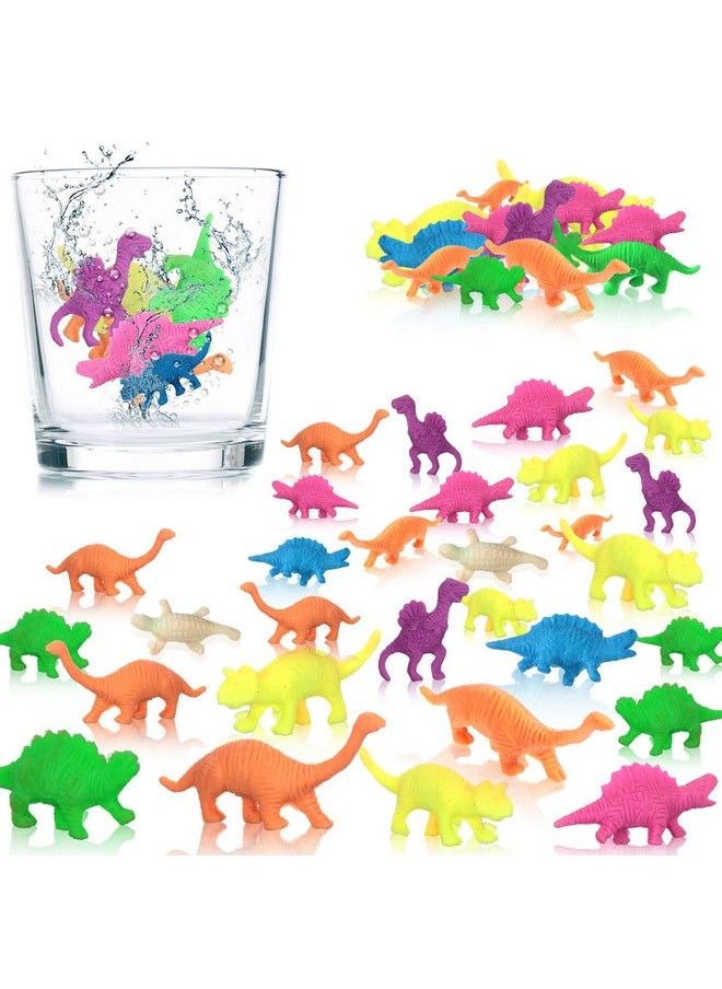 Zhanmai - 48 Pieces Water Growing Dinosaurs In Water Dinosaurs Party Gift Favors Water Toy Expandable Dinosaurs Animals Toys Aquatic Dinosaur Toy Set Colorful Water Expanding Dinosaur Gift For Party Present - Image 1