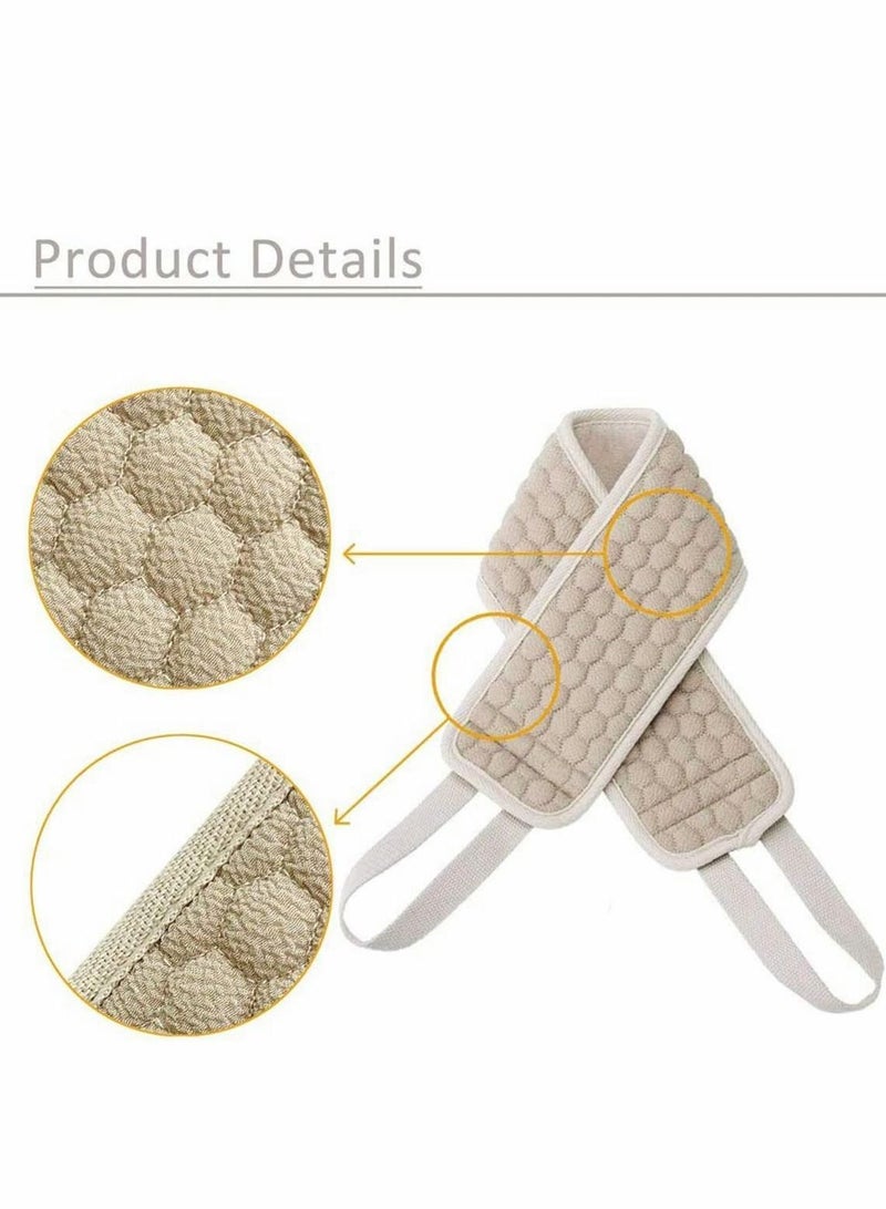 Y&D Exfoliating Back Scrubber for Shower, Large Size 32in with Long Handle, Double Side Scrubbing Strap, Body Bath Sponge, Deep Clean Invigorate Your Skin,Back Washer - Image 5