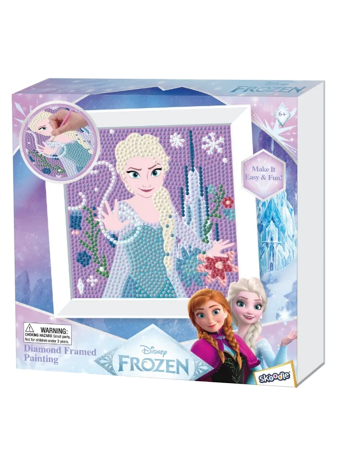 ديزني Frozen FZN Diamond Framed Painting Kit | Make It Easy & Fun | Art & Craft Home Wall Décor | Age 3+
