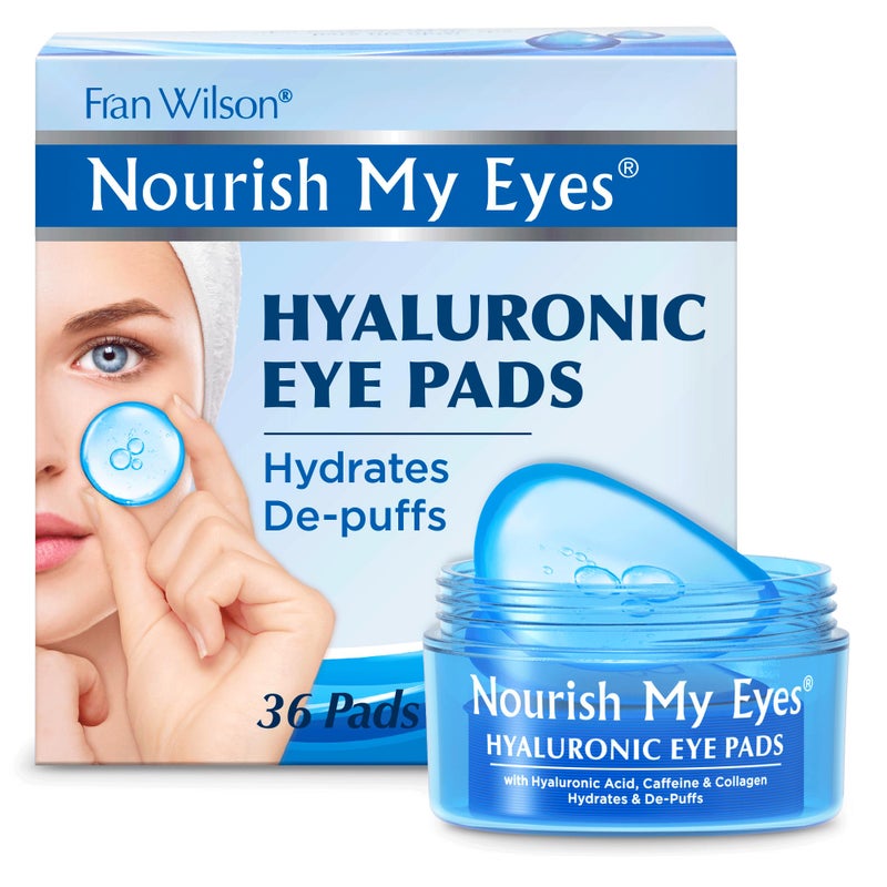 Fran Wilson Nourish My Eyes Eye Pads Soothe Tired Eyes Reduce Puffiness Dark Circles hydrates the skin around the eyes 36 Count Cooling Refreshing Instantly Hyaluronic