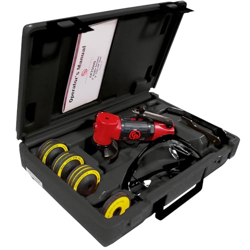 Chicago Pneumatic CP7500D - Air Grinder Tool, Welder, Woodworking, Automotive Car Detailing, Stainless Steel Polisher, Heavy Duty, Right Angle Grinder, 2 Inch (50 mm), 0.2 HP / 150 W - 22000 RPM , Red - Image 2