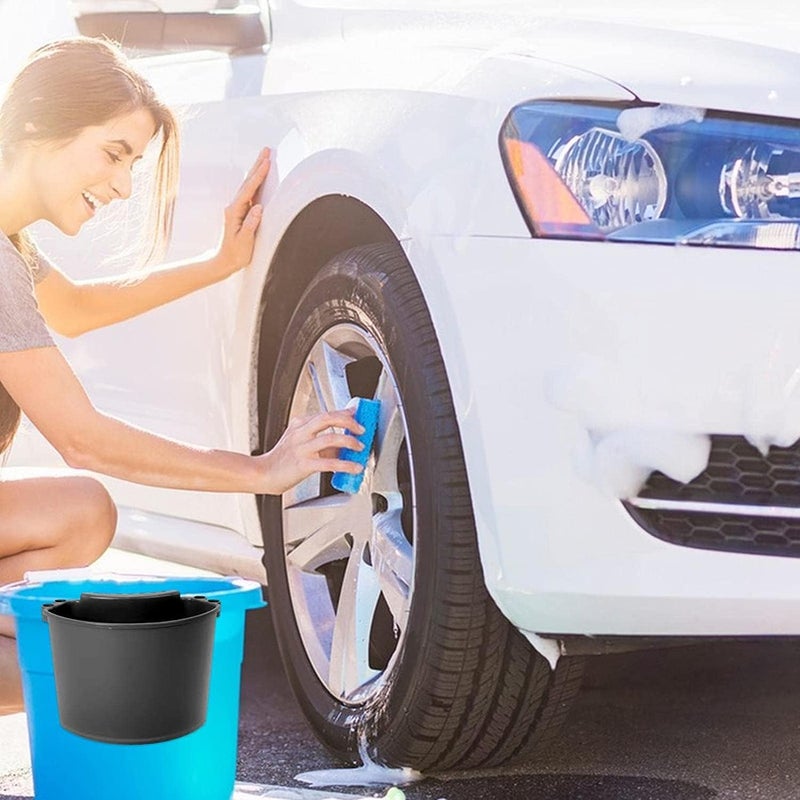 FOXBI Car Detailing Bucket, Portable Auto Wash Bucket Organizer Car Detailing Tool Hanger Bucket Car Wash Accessories Tool,Black - Image 5