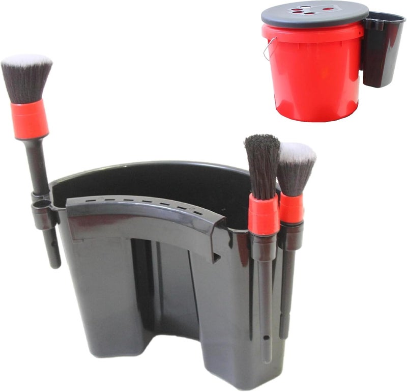 FOXBI Car Detailing Bucket, Portable Auto Wash Bucket Organizer Car Detailing Tool Hanger Bucket Car Wash Accessories Tool,Black - Image 1