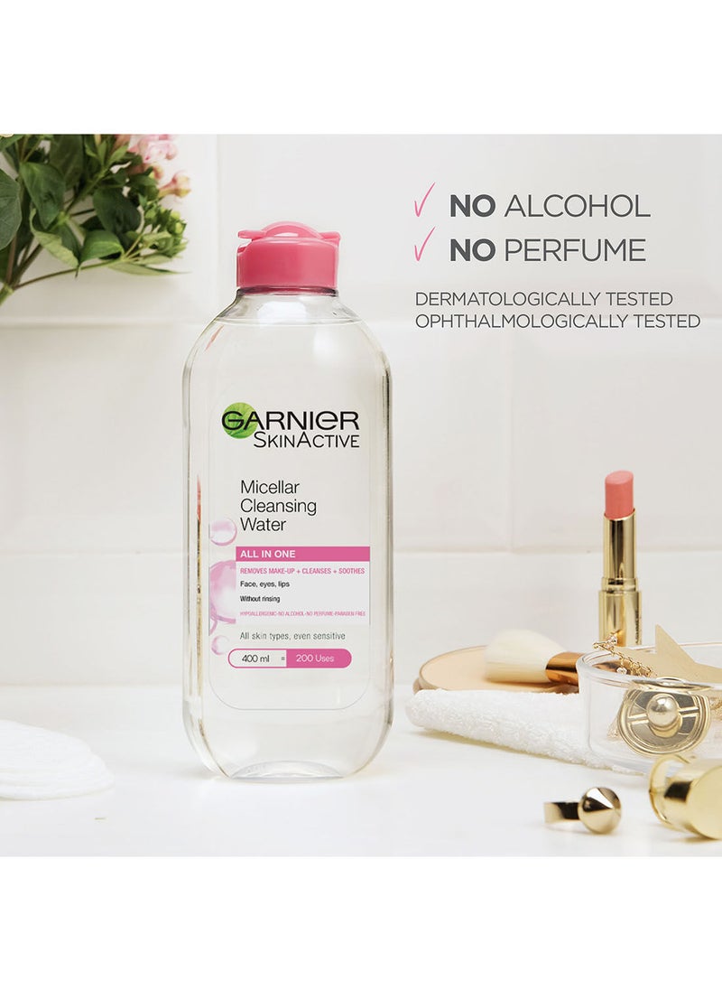 Garnier - SkinActive Micellar Cleansing Water Clear (3 x 400ml) - Image 1