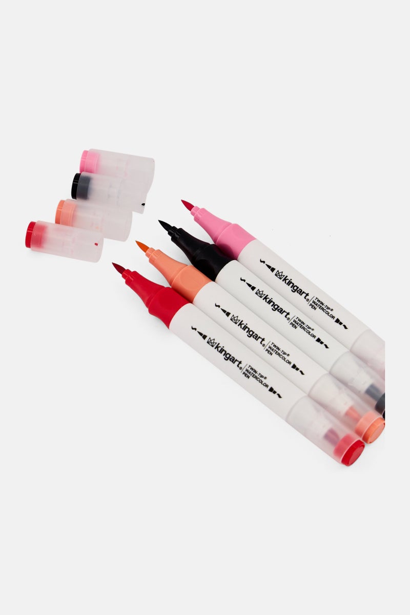 KINGART 24 Piece Twin - Tip Watercolor Pens With Case, Multicolor  - Image 3
