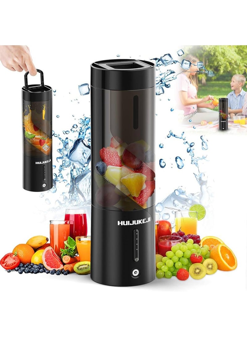 general Portable Personal Blender HD-08 – 6-Blade Rechargeable Smoothie Maker, USB Wireless Juicer Cup for Shakes & Smoothies, Handheld Travel Blender with Cleaning Brush (Black) - Image 1