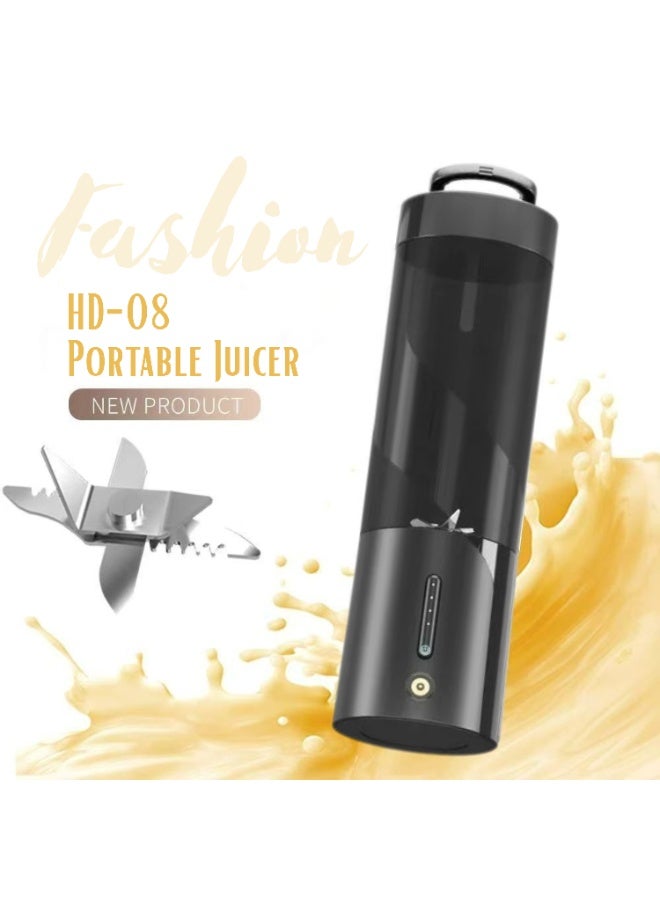 general Portable Personal Blender HD-08 – 6-Blade Rechargeable Smoothie Maker, USB Wireless Juicer Cup for Shakes & Smoothies, Handheld Travel Blender with Cleaning Brush (Black) - Image 3