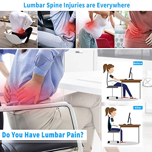 ANTETOKO Lumbar Support Pillow,Memory Foam Back Support for Office Chair,Computer Chair,Car Seat,Recliner and Couch with Breathable 3D Mesh Cover,Ergonomic Design Orthopedic Backrest for Back Pain Relief - Image 2