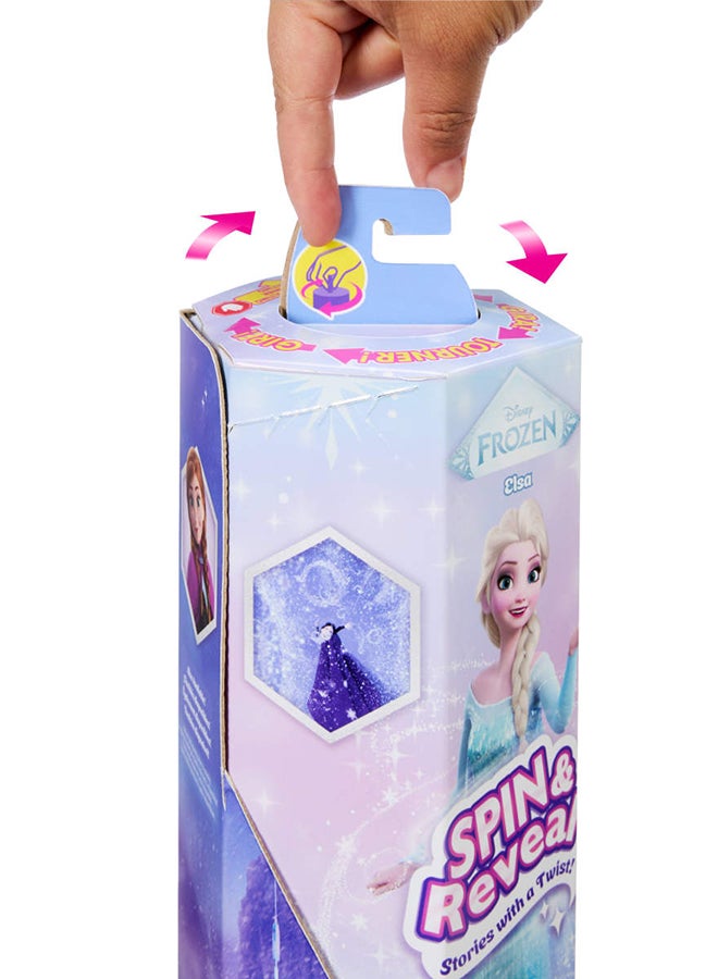 Disney FROZEN Frozen Elsa Fashion Doll Set, Spin & Reveal with 11 Surprises Including 5 Accessories, 5 Stickers & Play Scene, Inspired by Disney Movie - Image 2