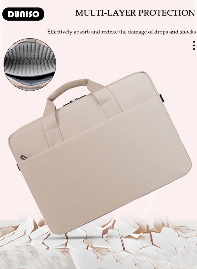 DUNISO 15.6 Inch Laptop Bag Lightweight Computer Bag Travel Business Handbag Briefcase Water Resistance Shoulder Messenger Bag for Men and Women Work Office - Image 3