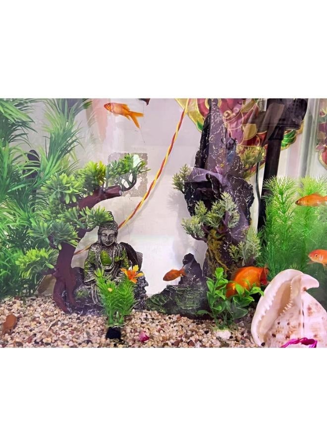 ديكورات تماثيل بوذا في حوض السمك، ديكورات أحواض الأسماك القديمة - Image 2
