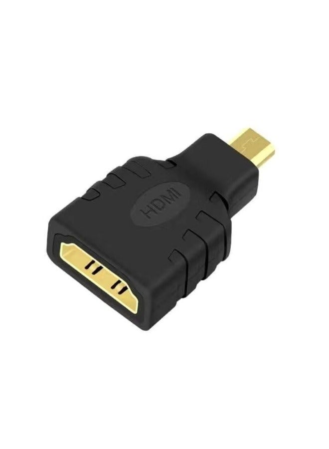 HDMI Female To Micro HDMI Male Adapter Black - Image 1
