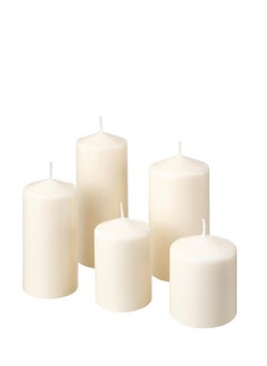 co arma Set of 5 unscented candles of different sizes  - Image 1