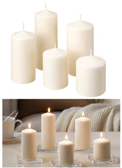 co arma Set of 5 unscented candles of different sizes  - Image 2