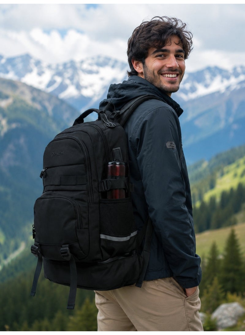 PRESIDENT Premium Daily Backpack Waterproof, Fits 20” Laptop, Lightweight & Durable Travel Backpack for Work, Study & Daily Use (Black) MODEL-BPP7021 - Image 2