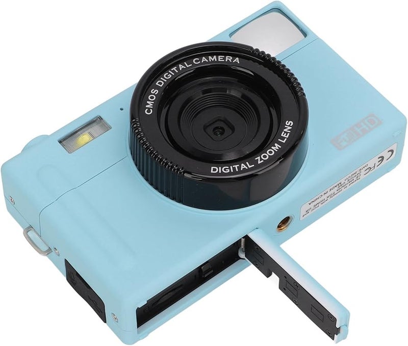 Blue Mirrorless Camera 48MP 16X Zoom 3in LCD FHD Video Anti Shake Vlogging Travel - Image 4