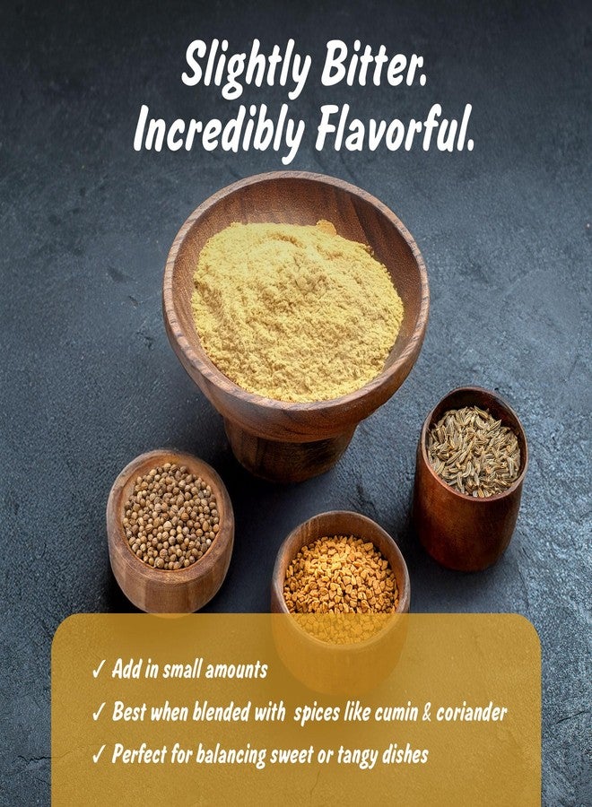 Spice Profile USDA Organic Fenugreek Powder, Lab Tested, Resealable 8 oz Pouch, Methi Ground, Polvo de Fenogreco - Image 2