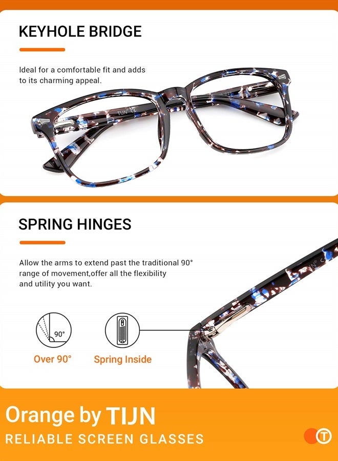 TIJN Blue Light Blocking Glasses for Women Men Clear Frame Square Nerd Eyeglasses Anti Blue Ray Computer Screen Glasses - Image 5
