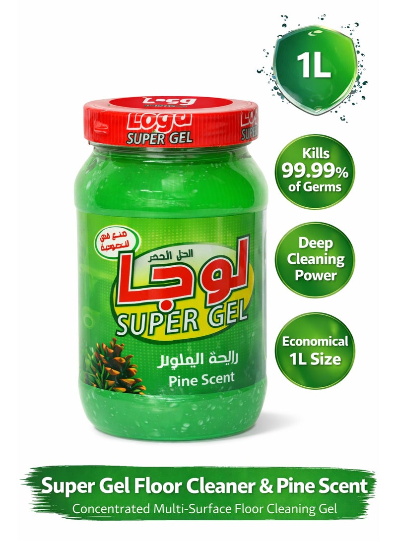 LOGA Super Gel Floor Cleaner 1Kg – Pine Scent Concentrated Multi-Surface Floor Cleaning Gel