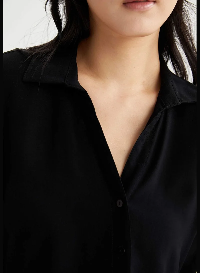 DeFacto Basic Long Sleeve V Neck Shirt