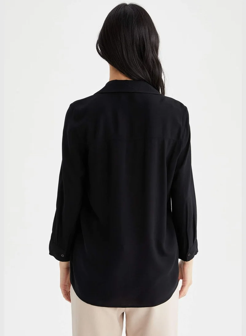 DeFacto Basic Long Sleeve V Neck Shirt