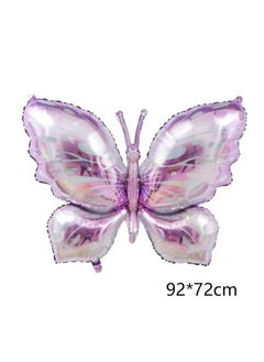 Party 2pcs Gradient Pink Purple Large Size 72*92cm Balloon Aluminum Foil Balloon Butterfly Theme Party Wedding Birthday Party Supplies Baby Shower Party Decorations Butterfly Mylar Balloons  - Image 2