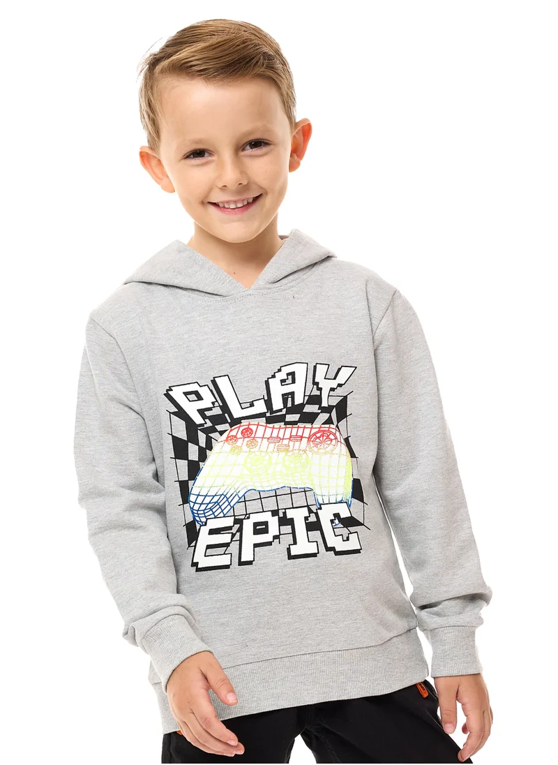 victor and jane Boys' Hoodie (2 - 8yrs) Grey