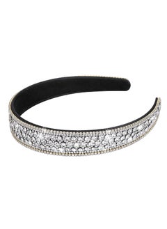 WLLHYF WLLHYF Headband Thick Hairband Cute Black Sparkling Bling Head Wrap 90s Disco Hair Accessories Crystal Diamond Rhinestone Headwear Birthday Easter Party Gifts For Women Bridal Thin Style 