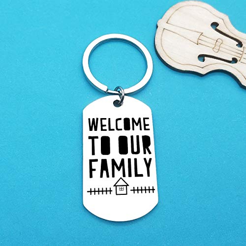 Xiahuyu Daughter-in-Law Gifts Son in Law Keychain Gifts for Welcome to Our Family Keychain Wedding Gift for Daughter in Law from Mother in Law Father in Law - Image 3