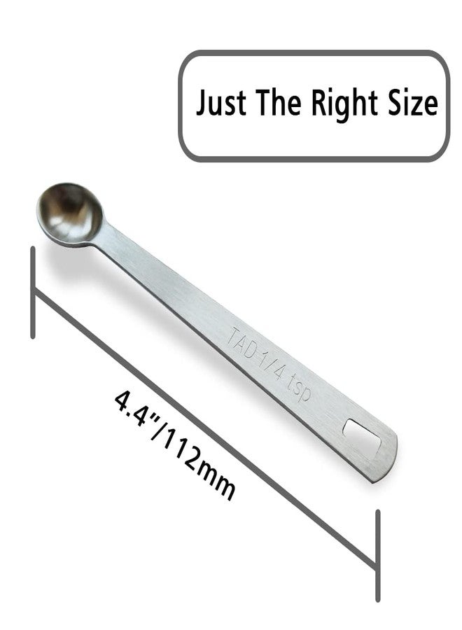 BERYLER ملاعق قياس صغيرة فردية من الفولاذ المقاوم للصدأ من BERYLER، قطعتان، سعة كل منها ربع ملعقة صغيرة (1.25 مل). - Image 2