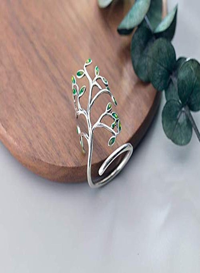 Helen de Lete Innovative The Tree Of Life Sterling Silver Open Ring for Both Women and Men - Image 3