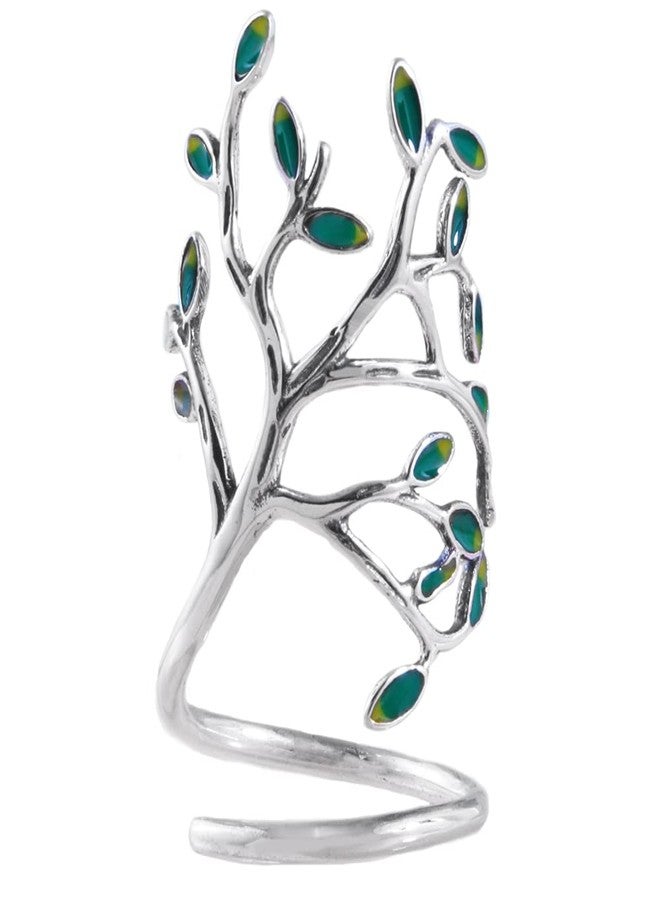 Helen de Lete Innovative The Tree Of Life Sterling Silver Open Ring for Both Women and Men - Image 1