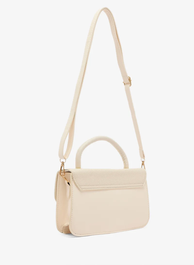 خزانة Shimmer Detail Top Handle Satchel