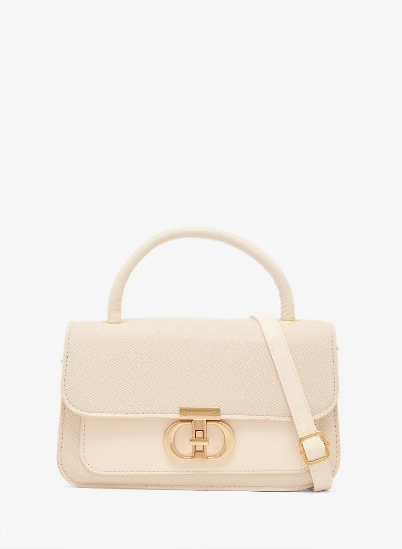خزانة Shimmer Detail Top Handle Satchel