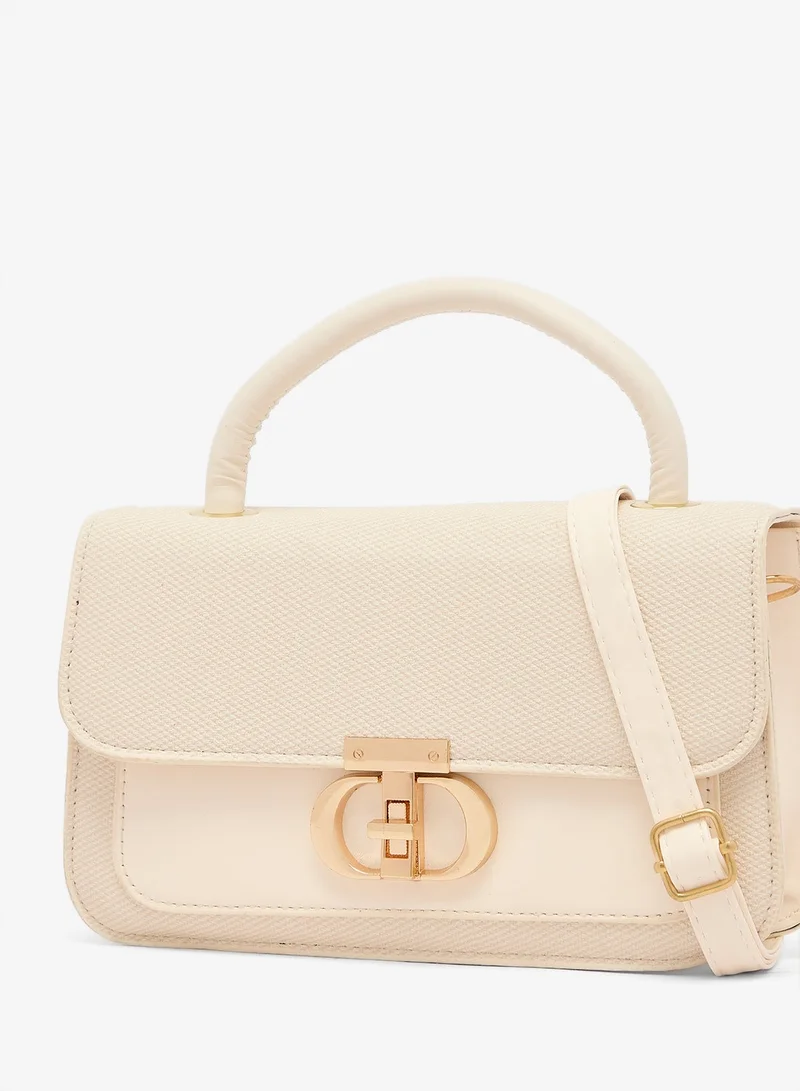 Khizana Gold Shimmer Detail Top Handle Satchel for Women | Best Price UAE