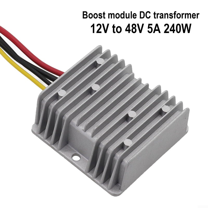 محول تعزيز من DC12V إلى 48V 5A 240W، وحدة منظم جهد تصعيدي بكفاءة 96%، مقاوم للماء بمستوى IP68، مع حماية من ارتفاع درجة الحرارة للمركبات - Image 5
