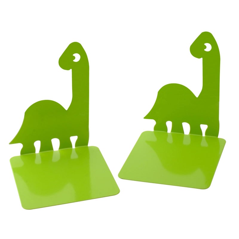 Artkingdome Dinosaur Bookends  Room Ends Books  Holder Racks Stand  Desk School Liberary Book End  Toddler Bookends Decorative 1Pair Green - Image 1
