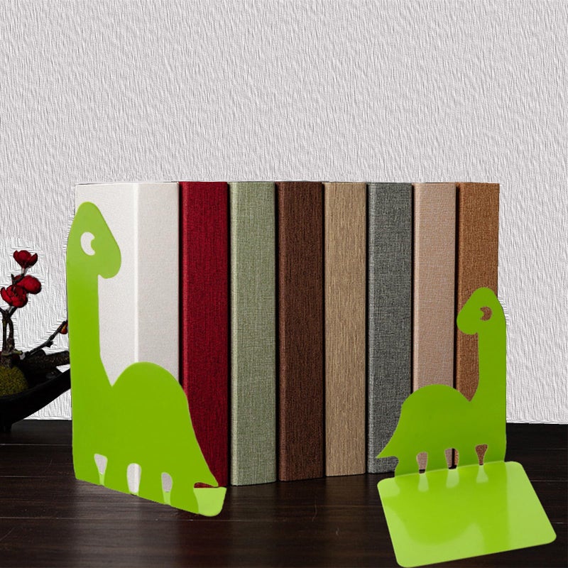 Artkingdome Dinosaur Bookends  Room Ends Books  Holder Racks Stand  Desk School Liberary Book End  Toddler Bookends Decorative 1Pair Green - Image 5