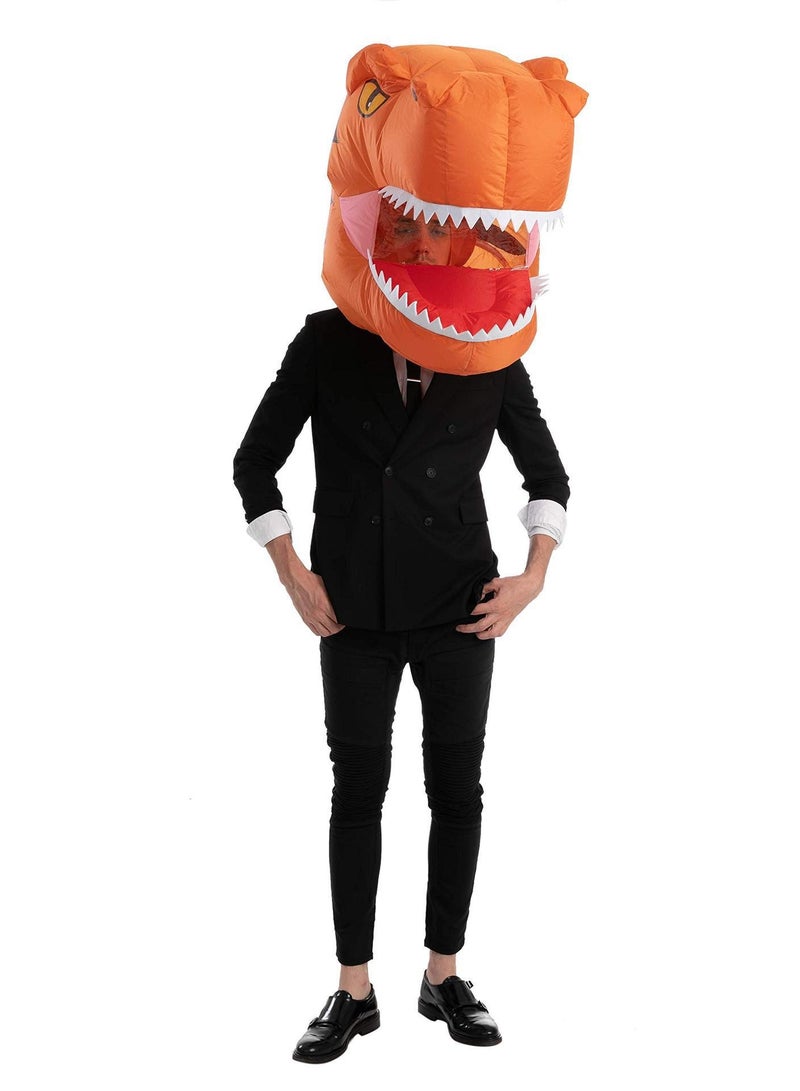 general Dinosaur Inflatable Headgear Party Gathering T-Rex Mask Inflatable Prop - Image 1