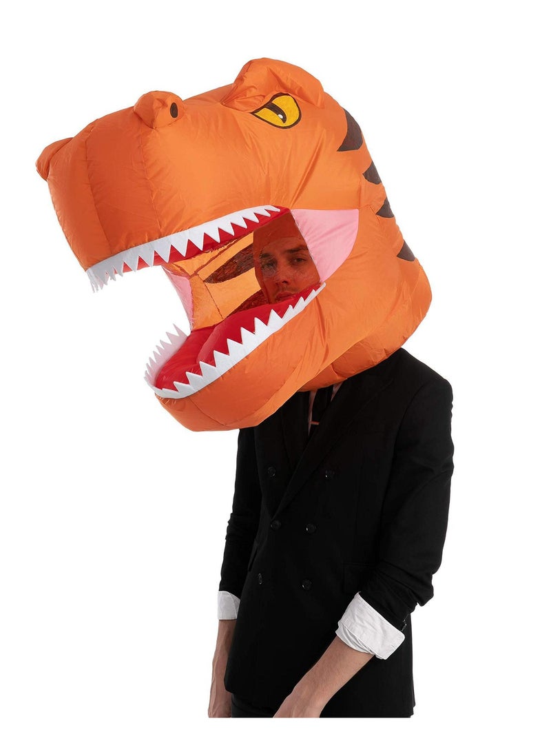 general Dinosaur Inflatable Headgear Party Gathering T-Rex Mask Inflatable Prop - Image 2