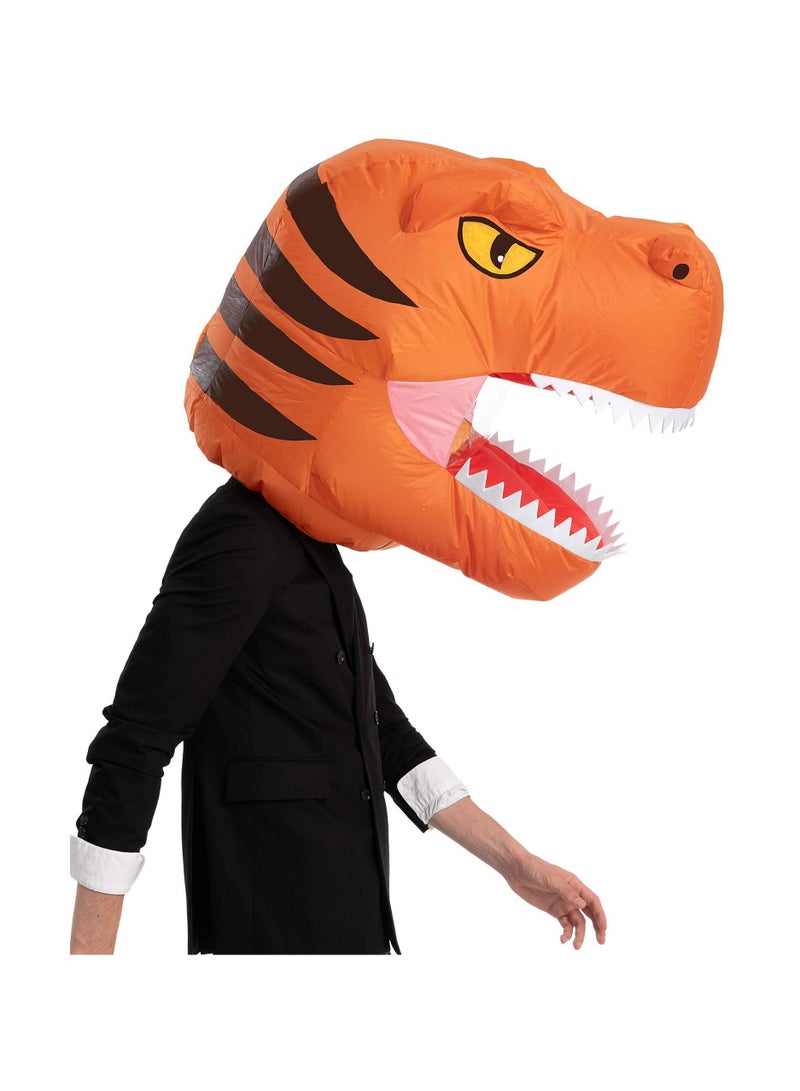 general Dinosaur Inflatable Headgear Party Gathering T-Rex Mask Inflatable Prop - Image 3
