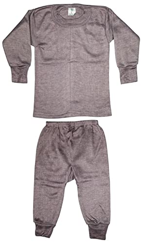 PURSUE FASHION Unisex Kids Winter Wear Fleece Thermal Innerwear Top & Full Pant Woolen Warmer Combo Set for Girls Boys, Kids Unisex Body Warmer Thermal (Set of 3) (Design 4) - Image 4