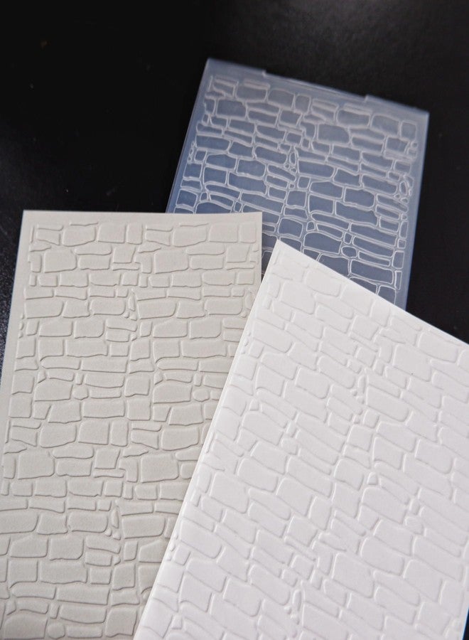 Arbuya Brick Wall Embossing Folders for Card Making Bricks Textured Embossing Folder for Scrapbooking Pages Paper Crafting Clay Decoration - Image 4