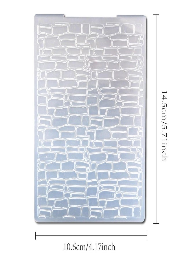 Arbuya Brick Wall Embossing Folders for Card Making Bricks Textured Embossing Folder for Scrapbooking Pages Paper Crafting Clay Decoration - Image 2