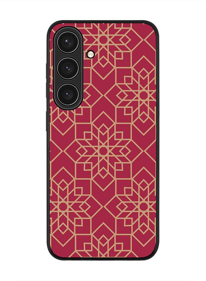 Stylizedd Rugged Black edge case for Samsung Galaxy S24, Slim fit Soft Case Flexible Rubber Edges Anti Drop TPU Gel Thin Cover- Ottoman Art - Image 1