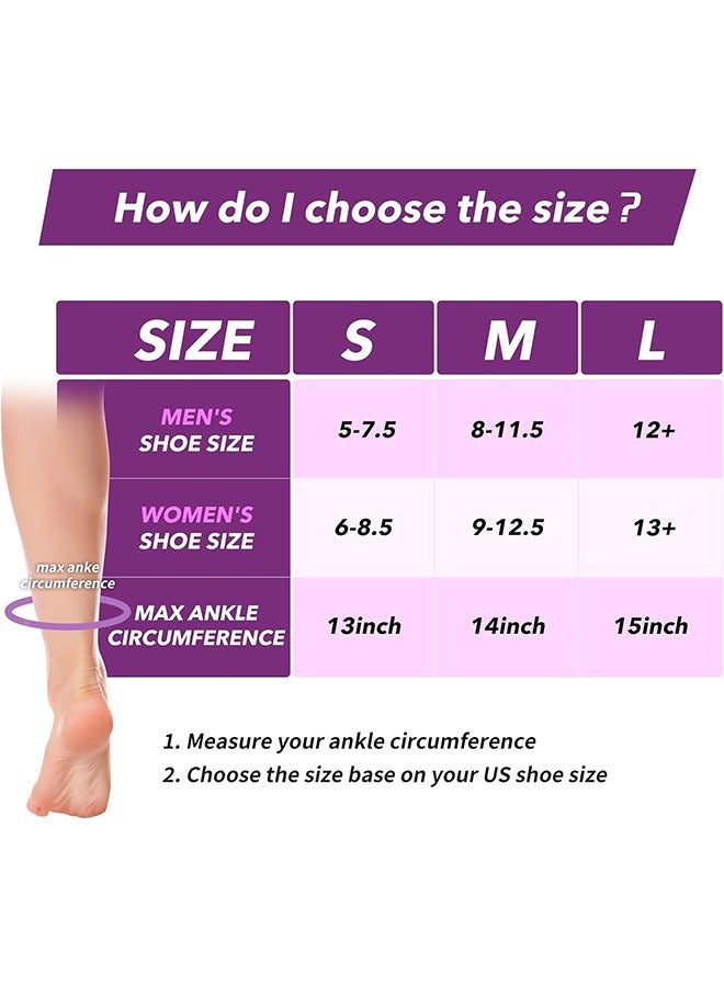 إسكدنيا الجوارب الليلي مع كرة التدليك للتخفيف من التوتر ، تخفيف الألم من التهاب الفاسيف ، ألم القوس ، كعب التأثير ، سقوط القدم وتهاب أوتار أكيلس ، قوس القدم الناعم والمريح للرجال والنساء ، متوسط الأرجواني - Image 5